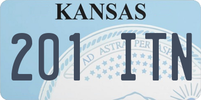 KS license plate 201ITN