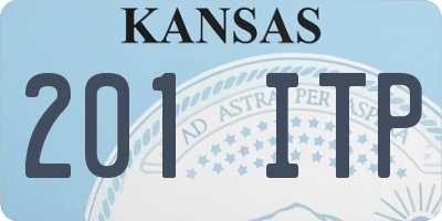 KS license plate 201ITP