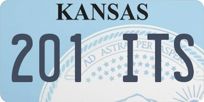 KS license plate 201ITS