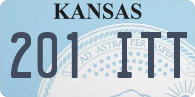 KS license plate 201ITT