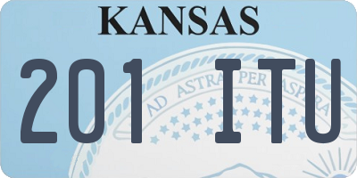 KS license plate 201ITU