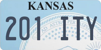 KS license plate 201ITY