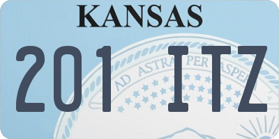 KS license plate 201ITZ