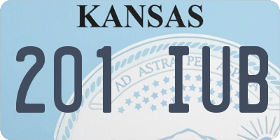KS license plate 201IUB