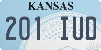 KS license plate 201IUD