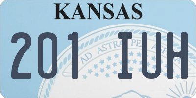 KS license plate 201IUH