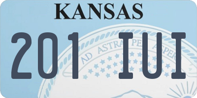 KS license plate 201IUI