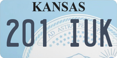 KS license plate 201IUK