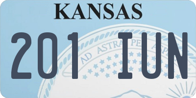 KS license plate 201IUN