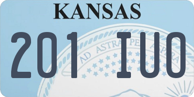 KS license plate 201IUO