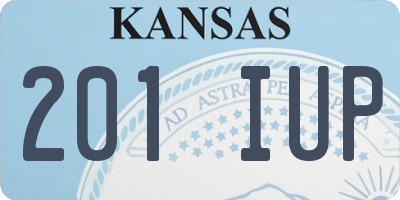 KS license plate 201IUP