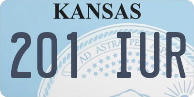 KS license plate 201IUR