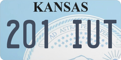 KS license plate 201IUT