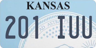 KS license plate 201IUU