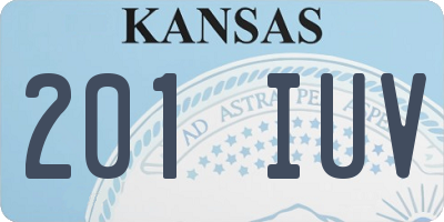 KS license plate 201IUV