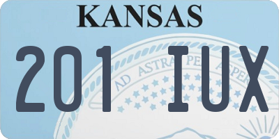 KS license plate 201IUX