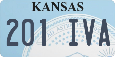 KS license plate 201IVA