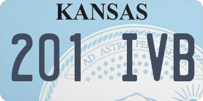 KS license plate 201IVB