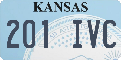 KS license plate 201IVC