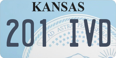 KS license plate 201IVD