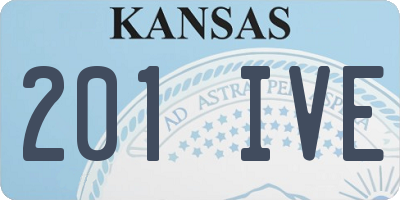 KS license plate 201IVE