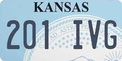 KS license plate 201IVG
