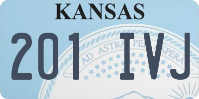 KS license plate 201IVJ
