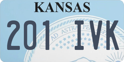 KS license plate 201IVK