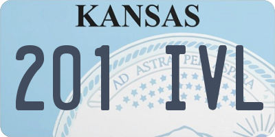 KS license plate 201IVL