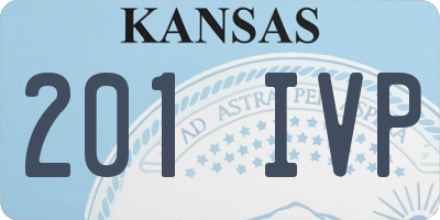 KS license plate 201IVP