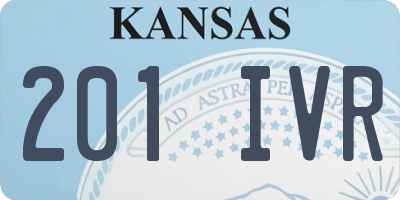 KS license plate 201IVR