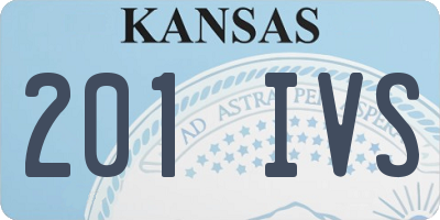 KS license plate 201IVS