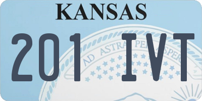 KS license plate 201IVT