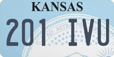KS license plate 201IVU