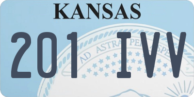 KS license plate 201IVV
