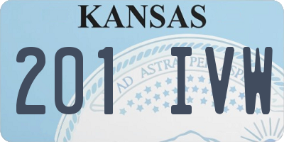 KS license plate 201IVW