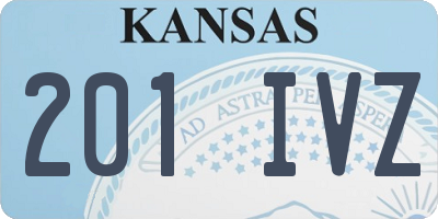 KS license plate 201IVZ