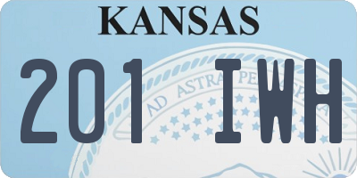 KS license plate 201IWH