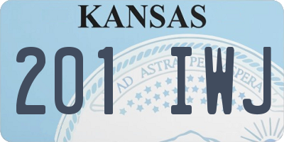KS license plate 201IWJ