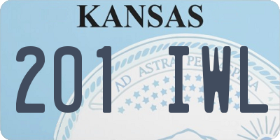 KS license plate 201IWL
