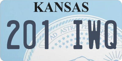 KS license plate 201IWQ