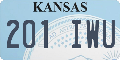 KS license plate 201IWU