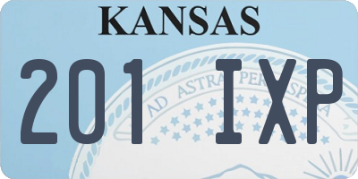 KS license plate 201IXP