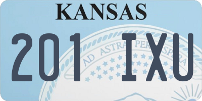 KS license plate 201IXU