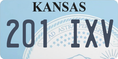 KS license plate 201IXV