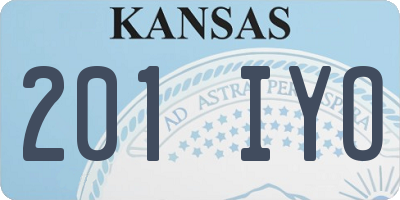 KS license plate 201IYO
