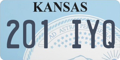 KS license plate 201IYQ