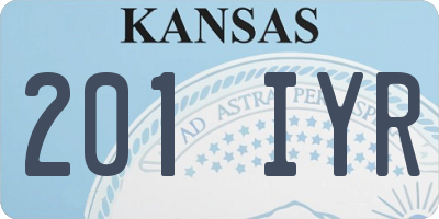 KS license plate 201IYR