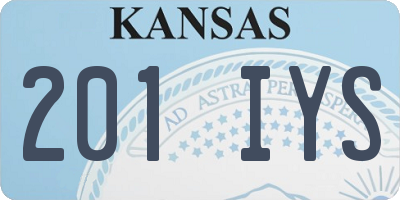 KS license plate 201IYS