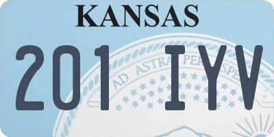 KS license plate 201IYV